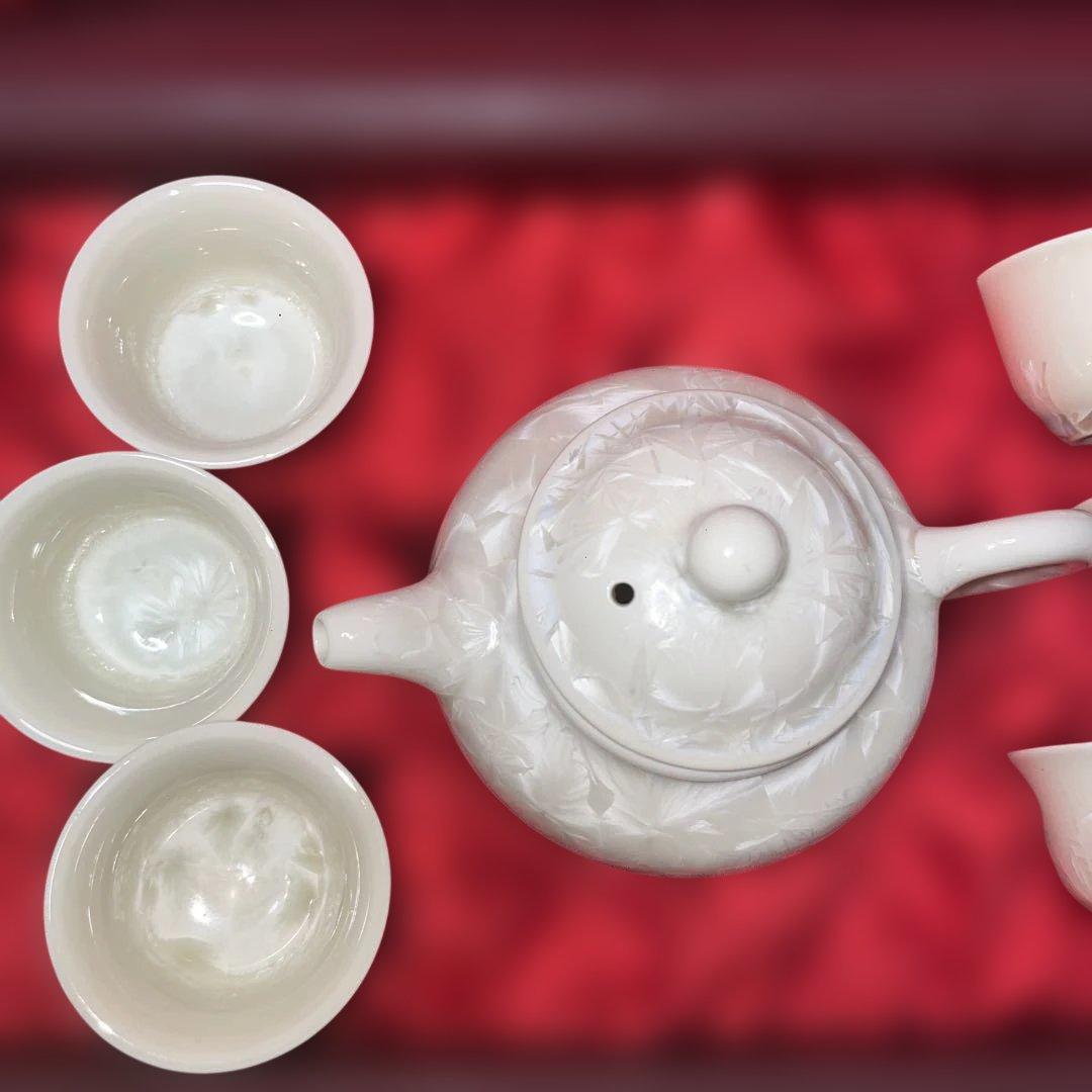 台湾 旺聲窯　結晶釉 茶器セット（箱付き）　アンティーク茶器　レア