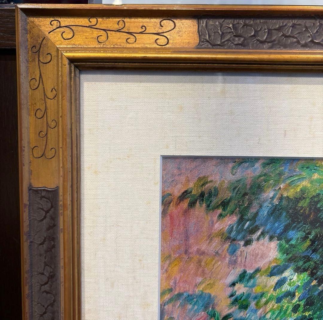 立体複製画　 ルノアール　『庭にて』　絵画　 額装