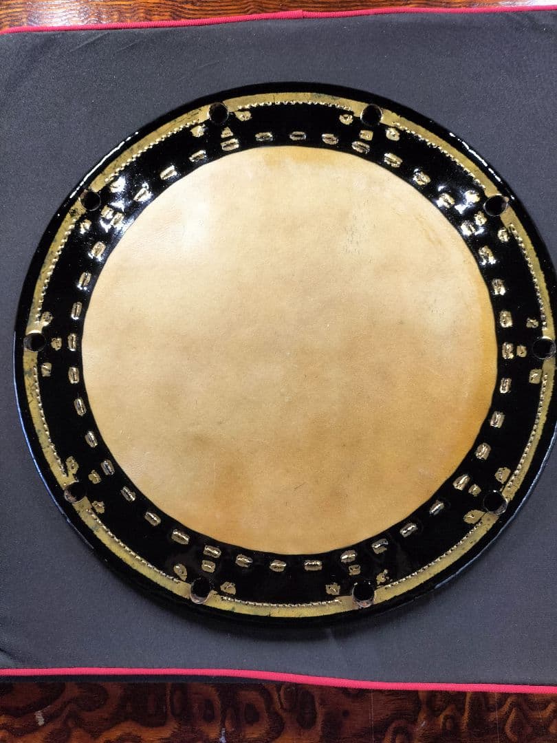 （ふわふわ様ご依頼商品です）良品　締太鼓　附締太鼓　和太鼓本体-バチ付き　中古品