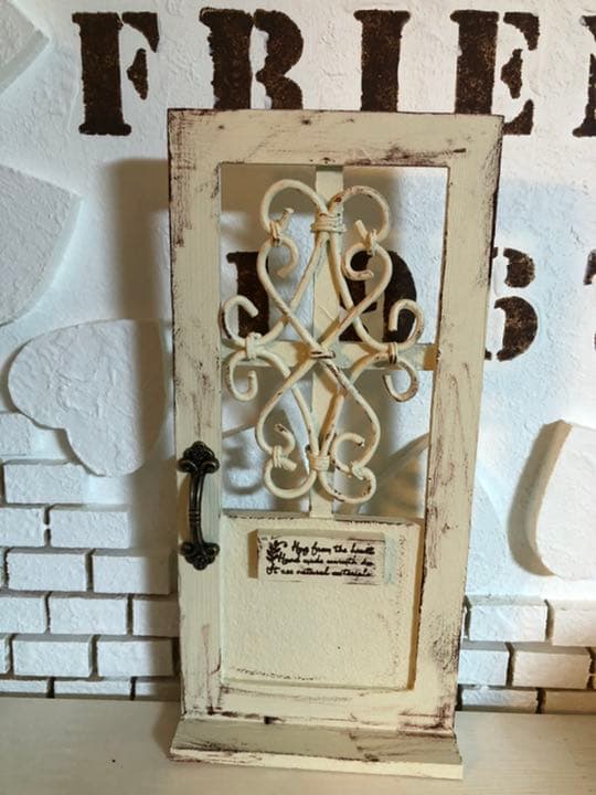 ❤アンティーク加工アイアンドアオブジェ クリームバニラ ドールハウス インテリア