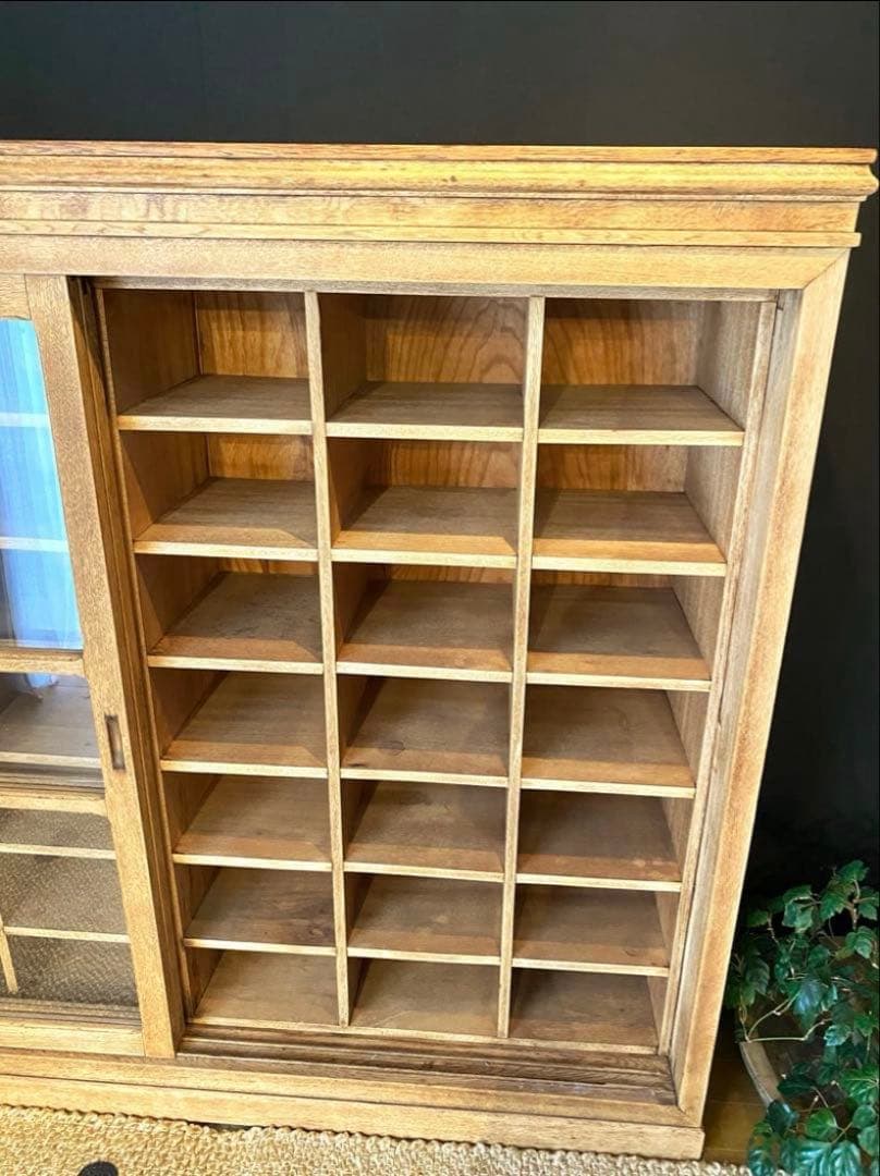 hana＊水屋箪笥　稀少　ガラス扉　収納棚　アンティーク　古家具