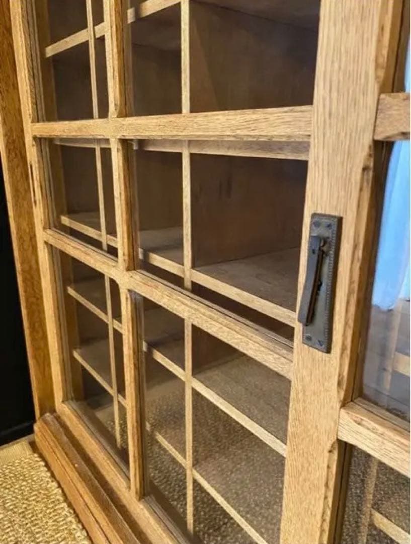 hana＊水屋箪笥　稀少　ガラス扉　収納棚　アンティーク　古家具