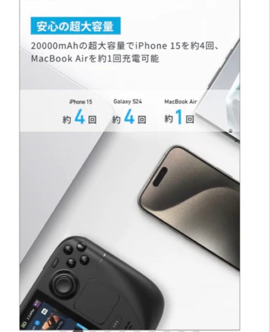 Anker Power Bank 20000mAh 87W 定価→7990円