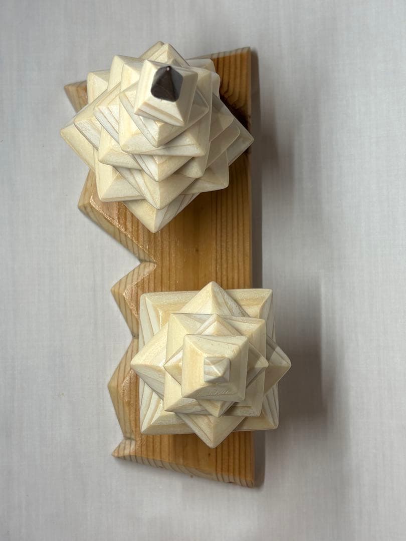 木製ツリー型オブジェ 2個セット