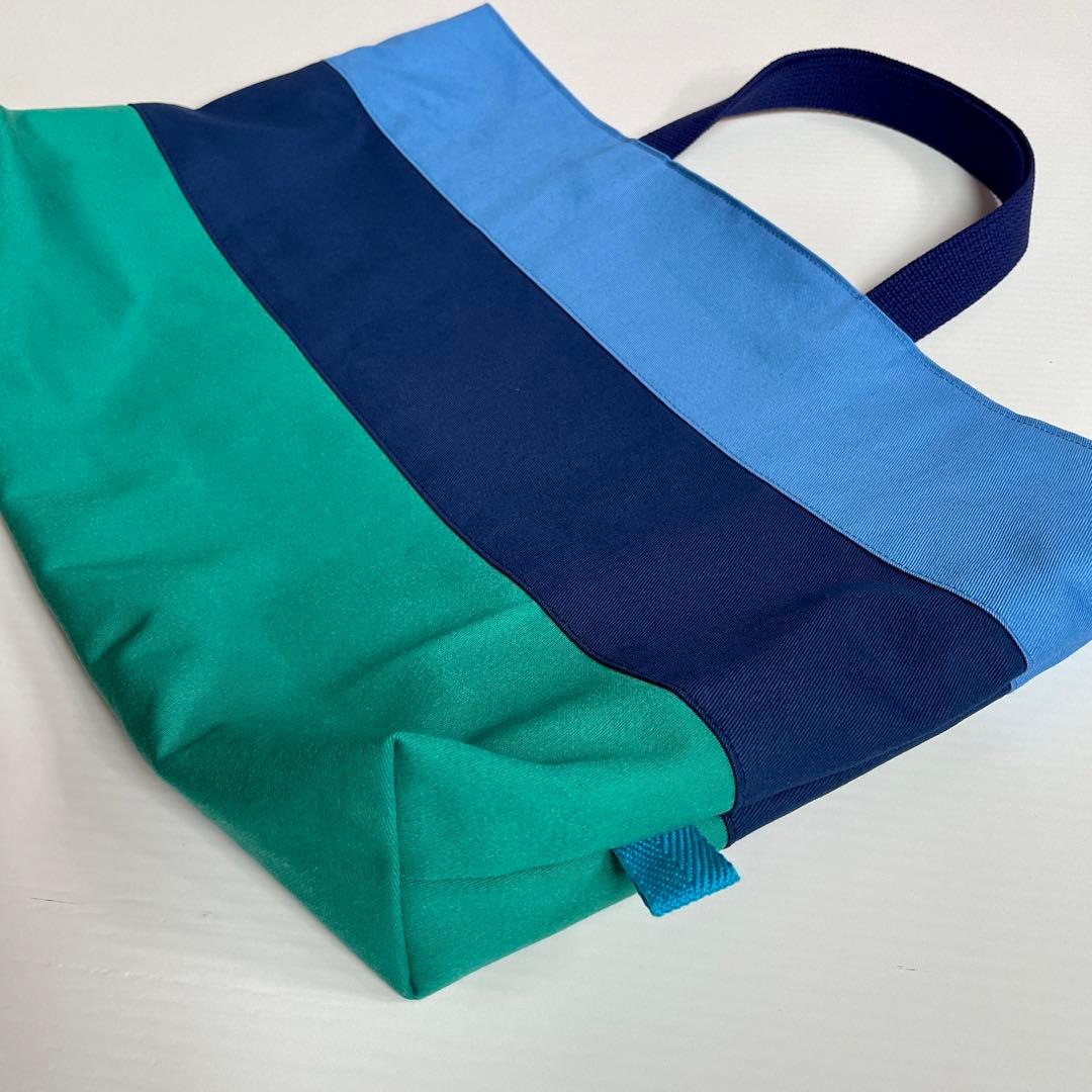 《Roy♡様》シンプルボーダーGR ●手提げ袋レッスンバッグ