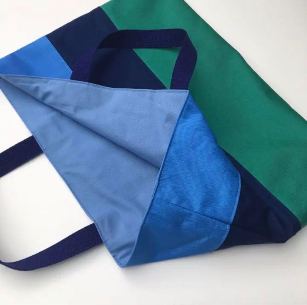 《Roy♡様》シンプルボーダーGR ●手提げ袋レッスンバッグ