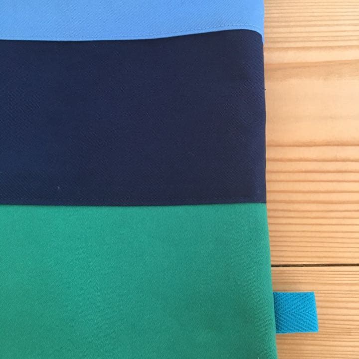 《Roy♡様》シンプルボーダーGR ●手提げ袋レッスンバッグ