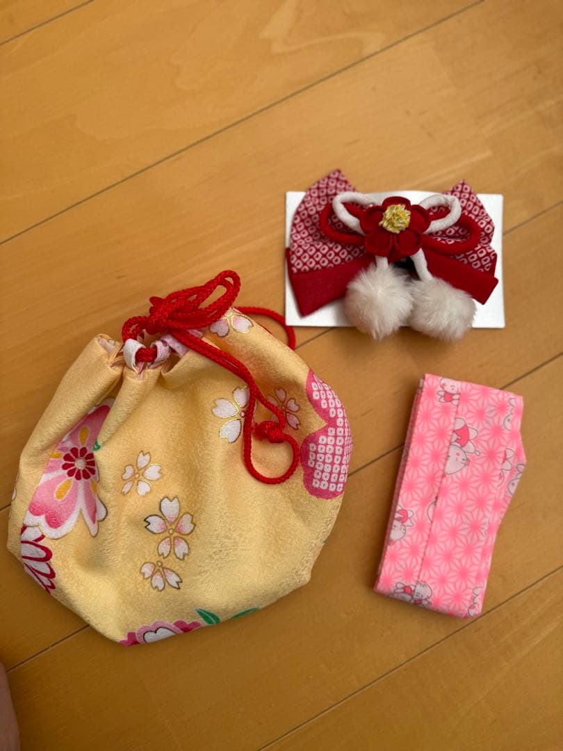 七五三女の子被布セット　花うさぎ　値下げ交渉可