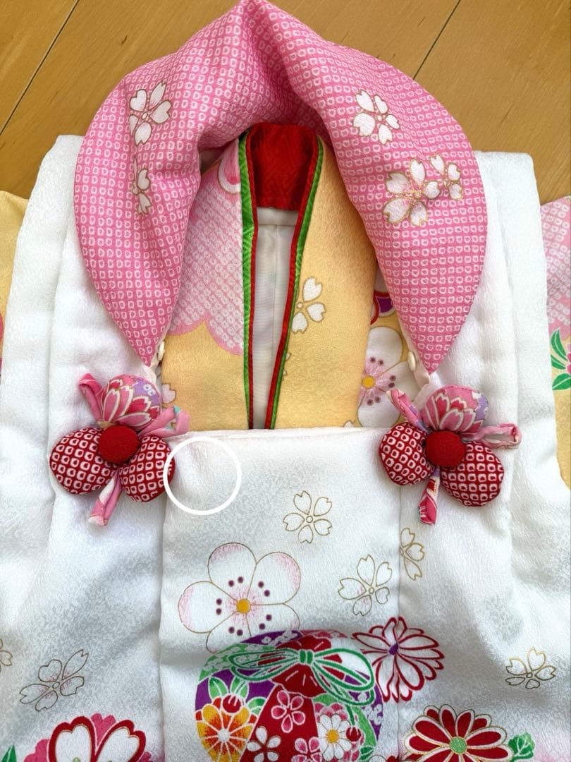 七五三女の子被布セット　花うさぎ　値下げ交渉可