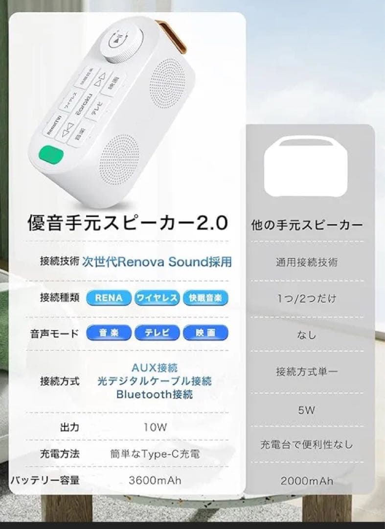 おやびん304さん購入 手元スピーカー テレビ用 イアラク　優音　寝かしつけ