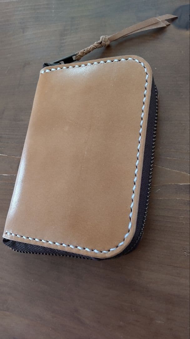 ラウンドウォレットミニ　栃木サドルレザー　総手縫いハンドメイド　(29)