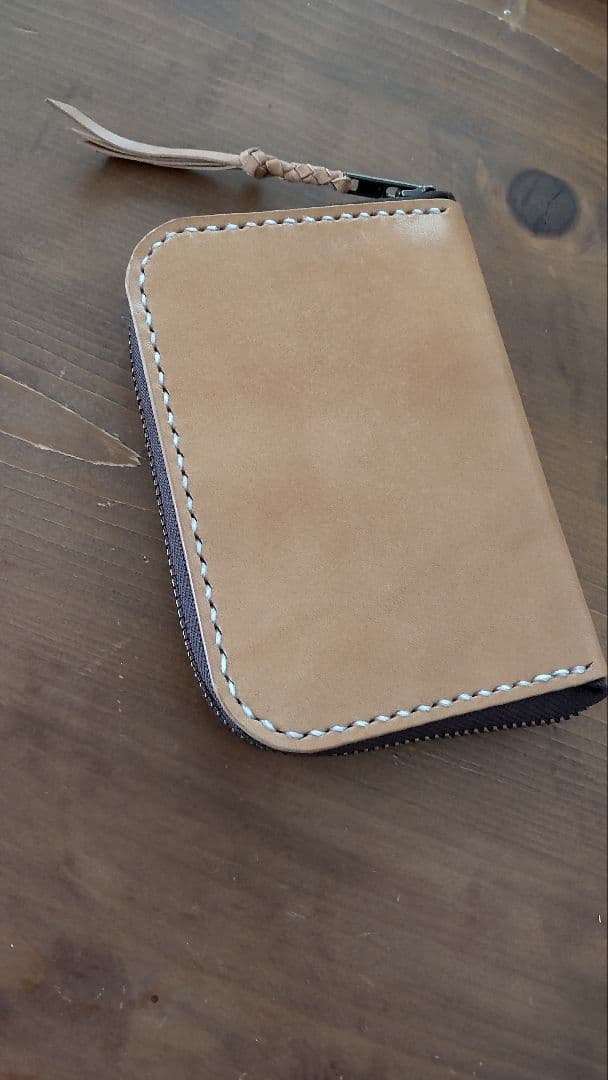 ラウンドウォレットミニ　栃木サドルレザー　総手縫いハンドメイド　(29)