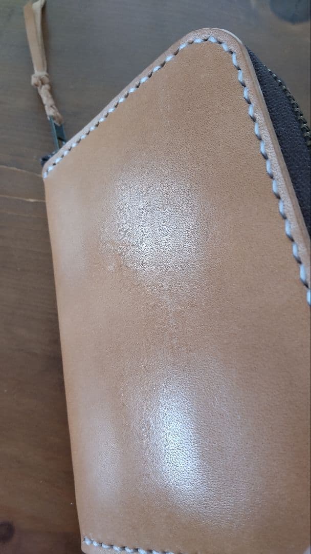 ラウンドウォレットミニ　栃木サドルレザー　総手縫いハンドメイド　(29)