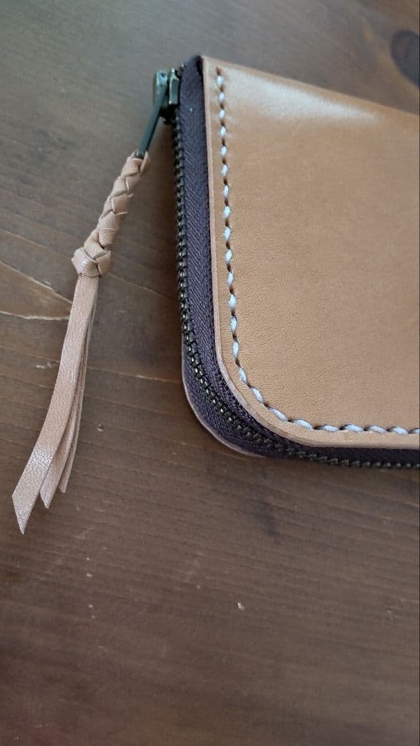 ラウンドウォレットミニ　栃木サドルレザー　総手縫いハンドメイド　(29)