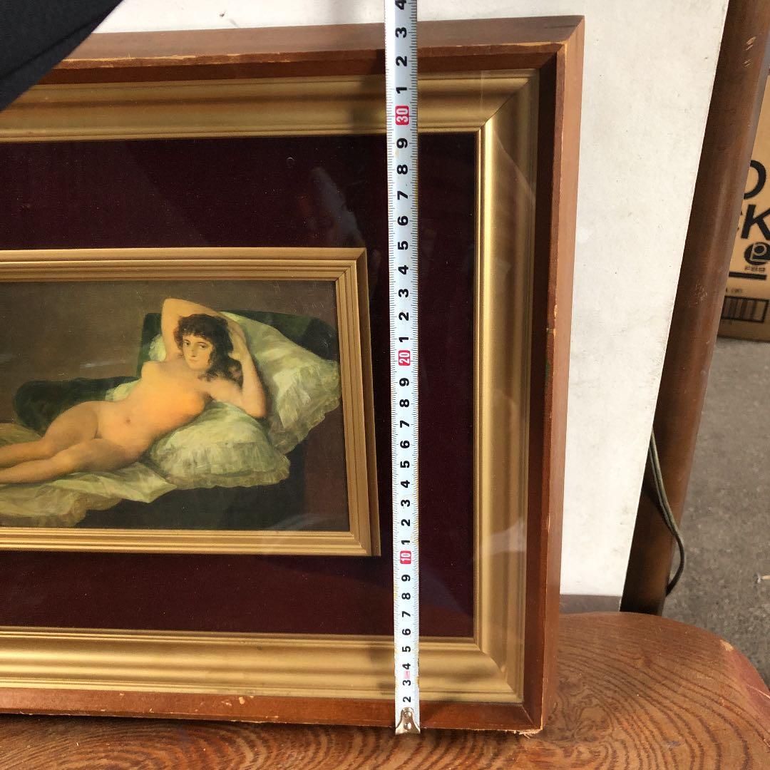 裸婦　額縁　油絵