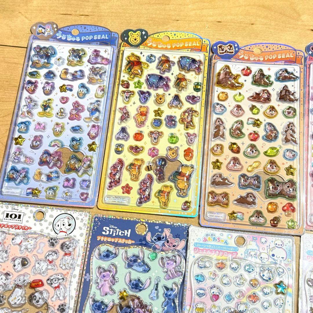 新品　シール　30点　正規品　うるちゅるシール　サンリオ　ディズニー　プチドロ