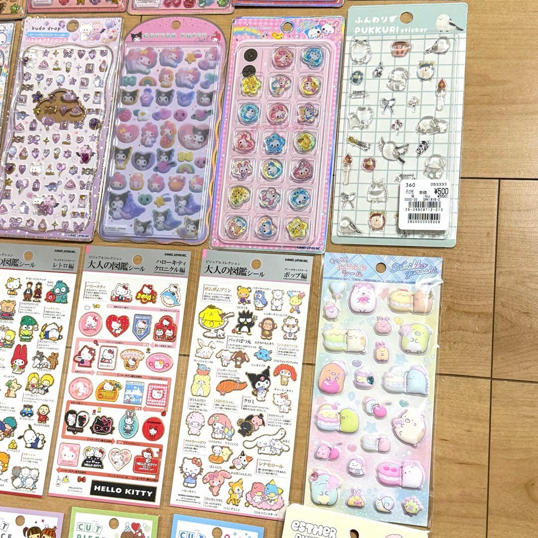 新品　シール　30点　正規品　うるちゅるシール　サンリオ　ディズニー　プチドロ