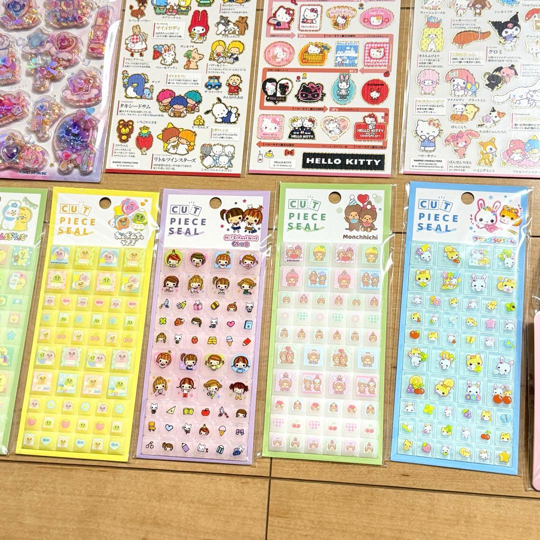 新品　シール　30点　正規品　うるちゅるシール　サンリオ　ディズニー　プチドロ