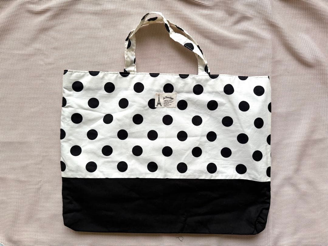 入学 入園グッズ6点セット 黒水玉 女の子 レッスンバッグ