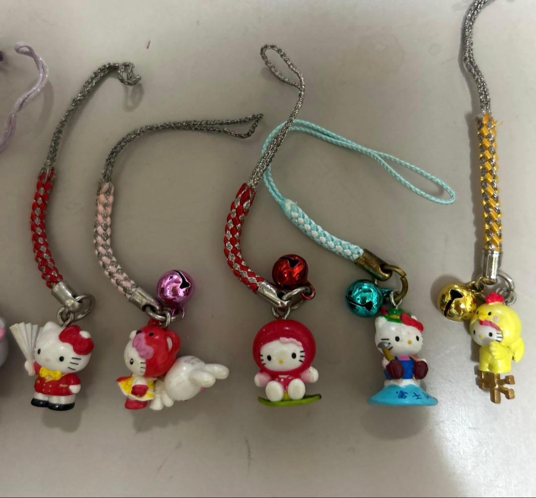 ご当地キティ　ハローキティ ストラップ 根付け　10個セット　平成レトロ　レア