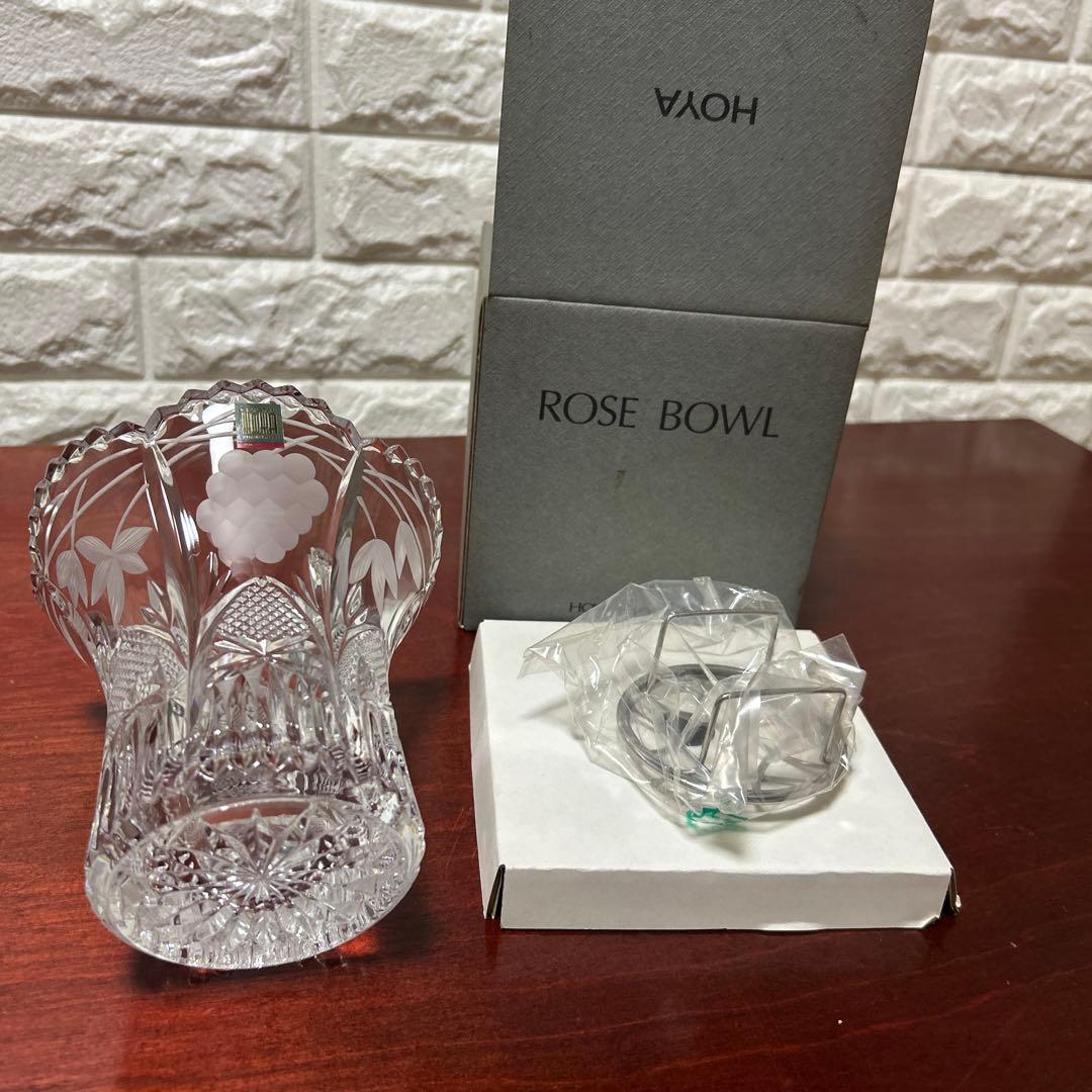 ホヤクリスタルローズボウル