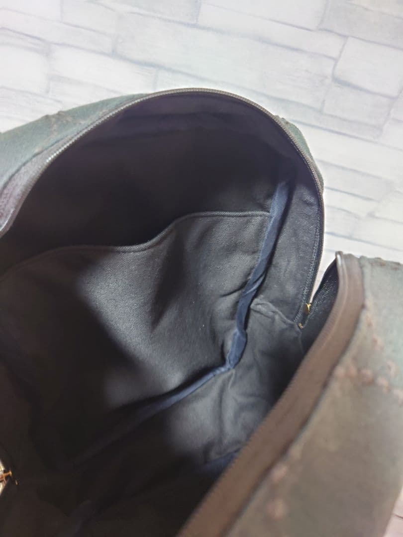 ダークグリーン　ミナペルホネン　dopタンバリン　ボディバッグ