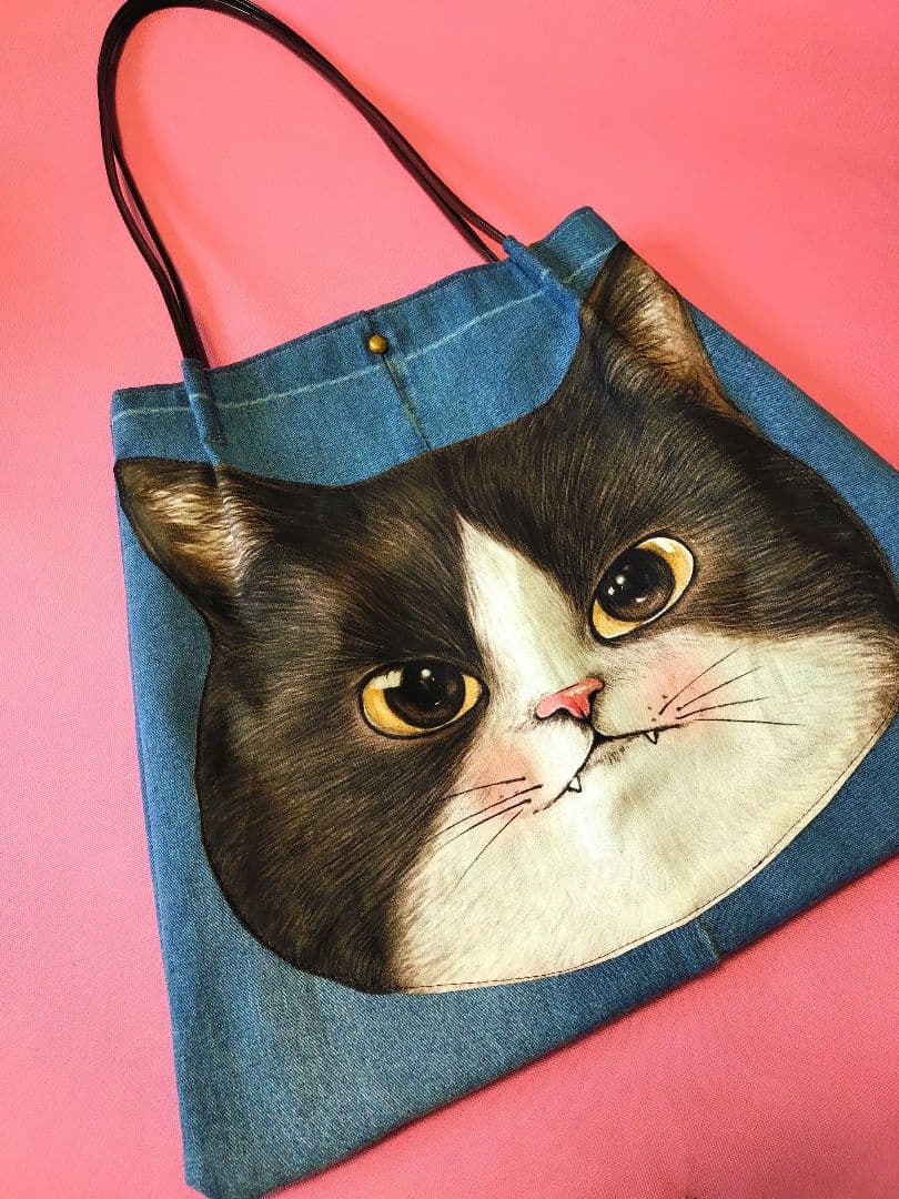 コヤンイサムチョン　ジョーズ　デニムリメイクトートバッグ　肩かけ