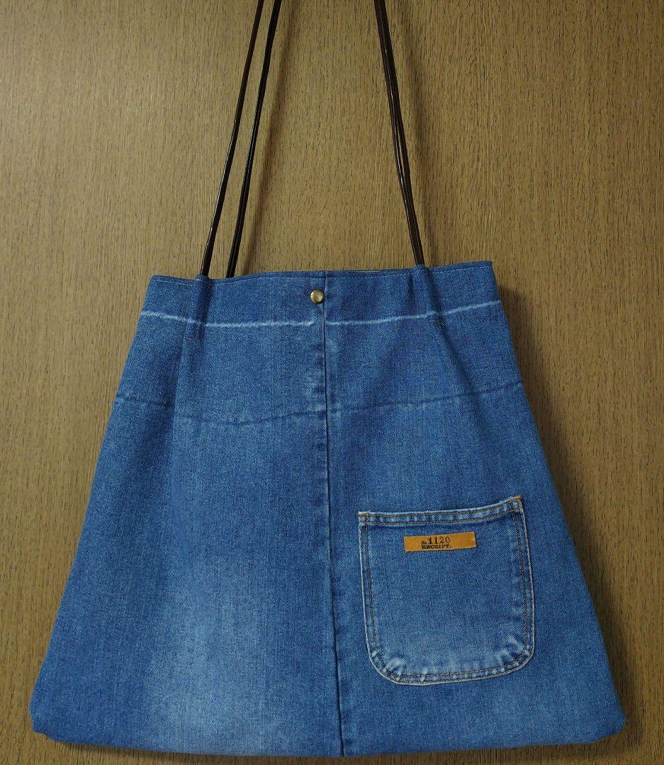 コヤンイサムチョン　ジョーズ　デニムリメイクトートバッグ　肩かけ