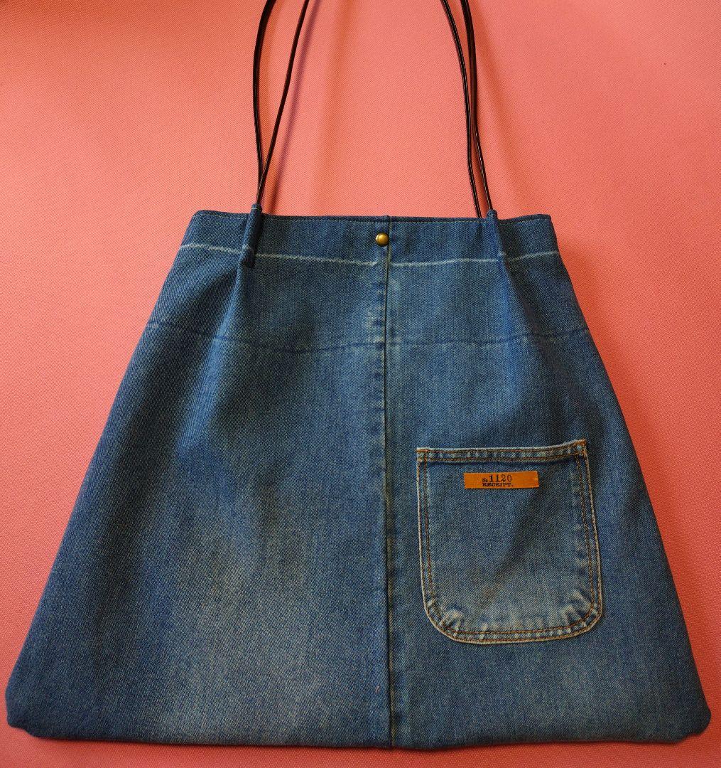 コヤンイサムチョン　ジョーズ　デニムリメイクトートバッグ　肩かけ