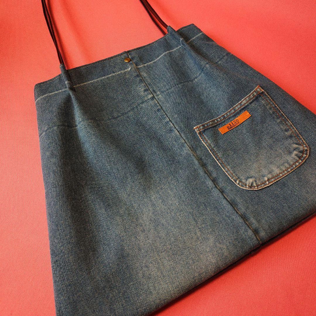 コヤンイサムチョン　ジョーズ　デニムリメイクトートバッグ　肩かけ