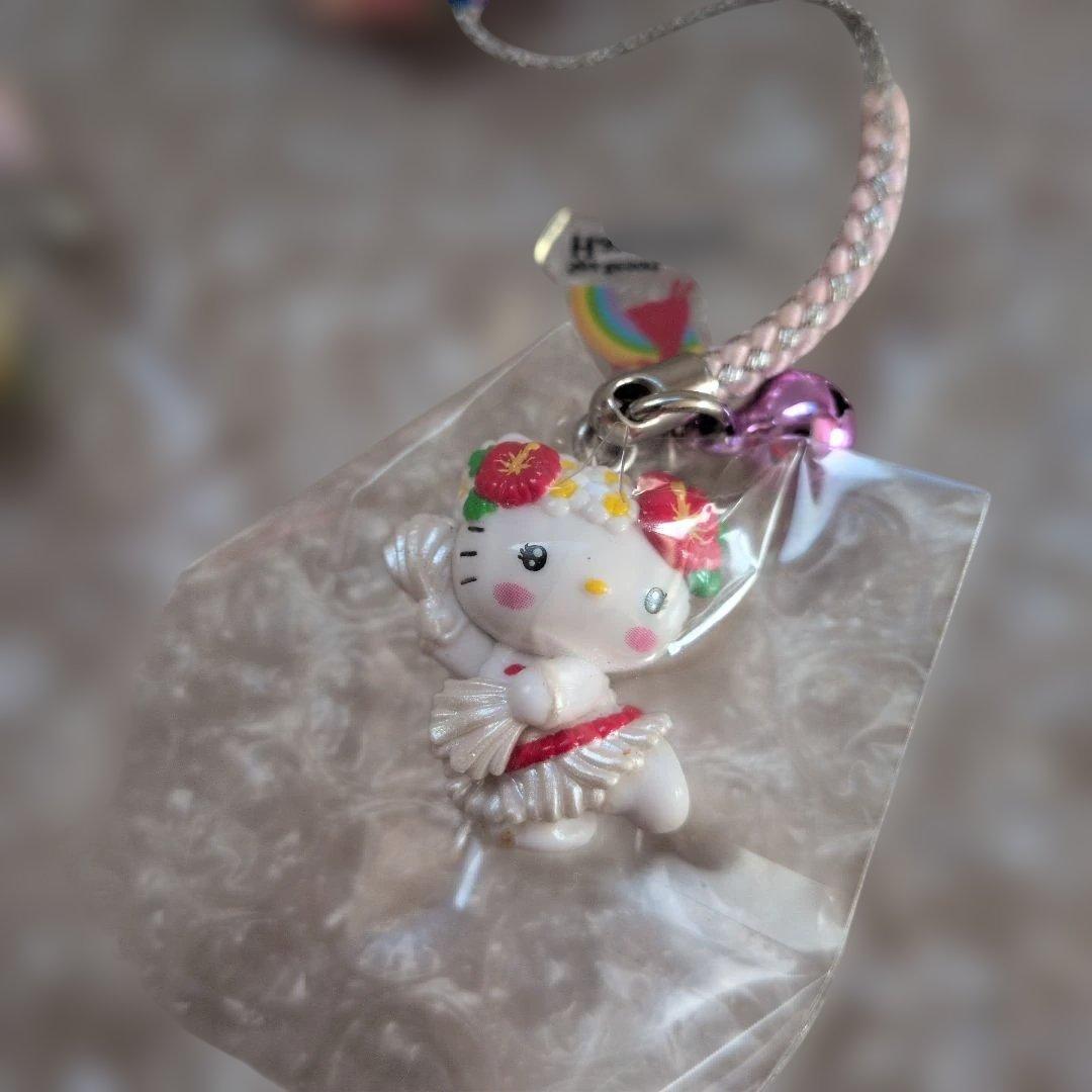 ご当地キティ根付け　スパリゾートハワイアンズ　限定　ハローキティ　ストラップ