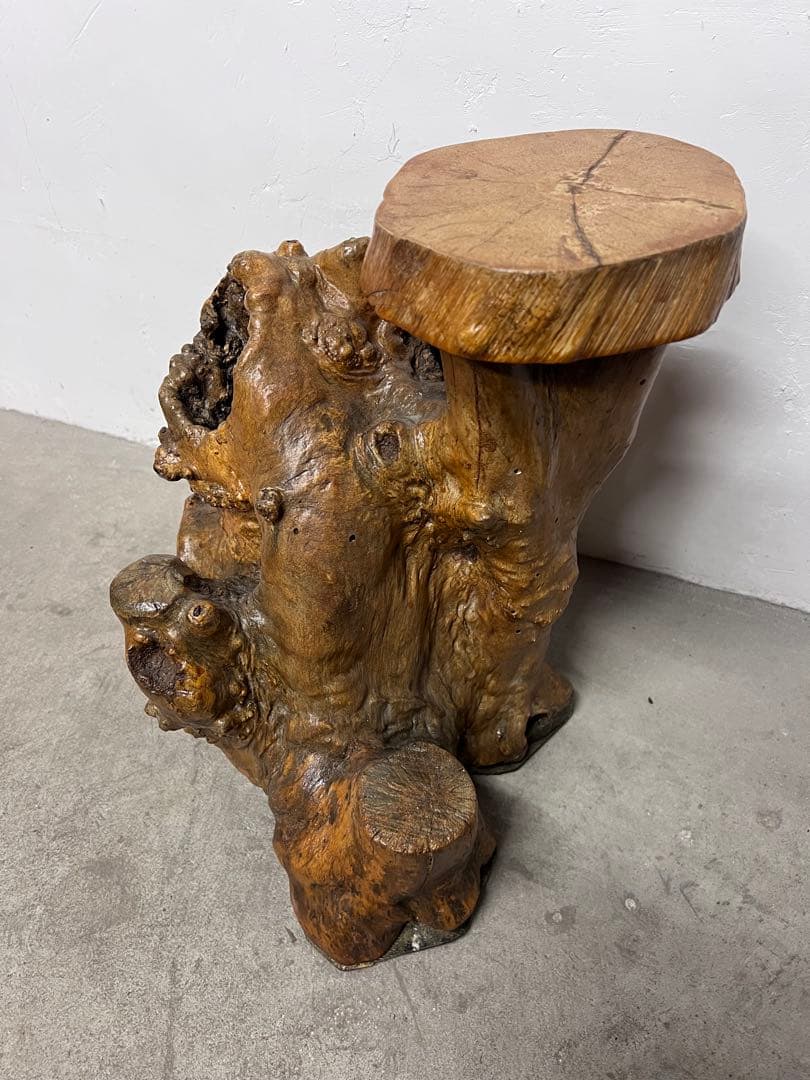 天然木 瘤木 根木オブジェ 花台 飾り台 置物