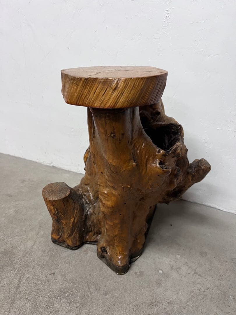 天然木 瘤木 根木オブジェ 花台 飾り台 置物