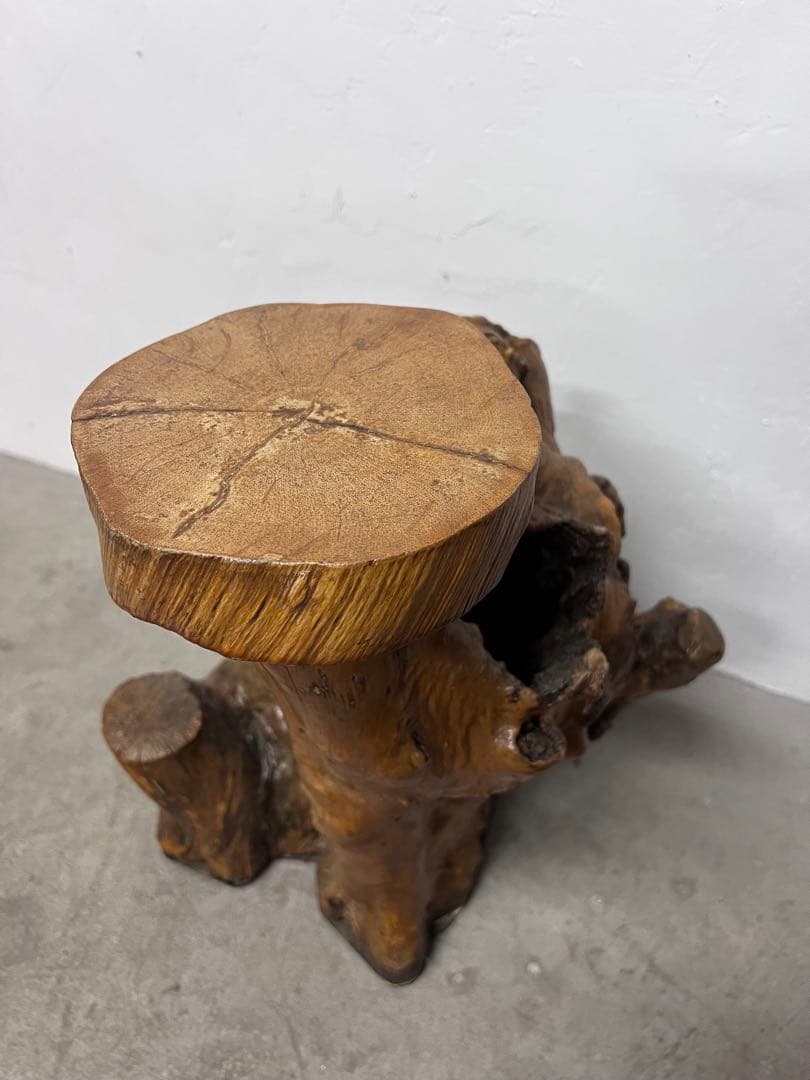 天然木 瘤木 根木オブジェ 花台 飾り台 置物