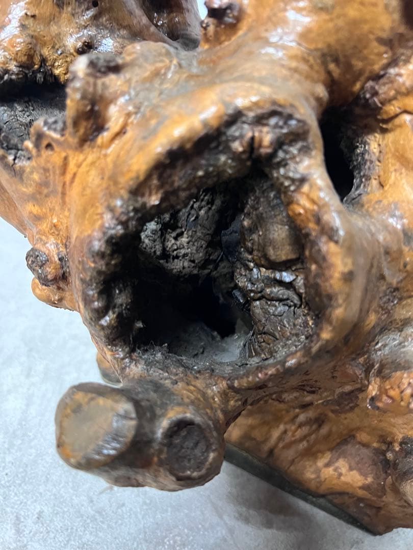 天然木 瘤木 根木オブジェ 花台 飾り台 置物