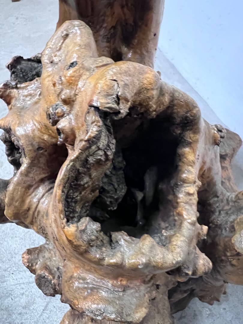 天然木 瘤木 根木オブジェ 花台 飾り台 置物