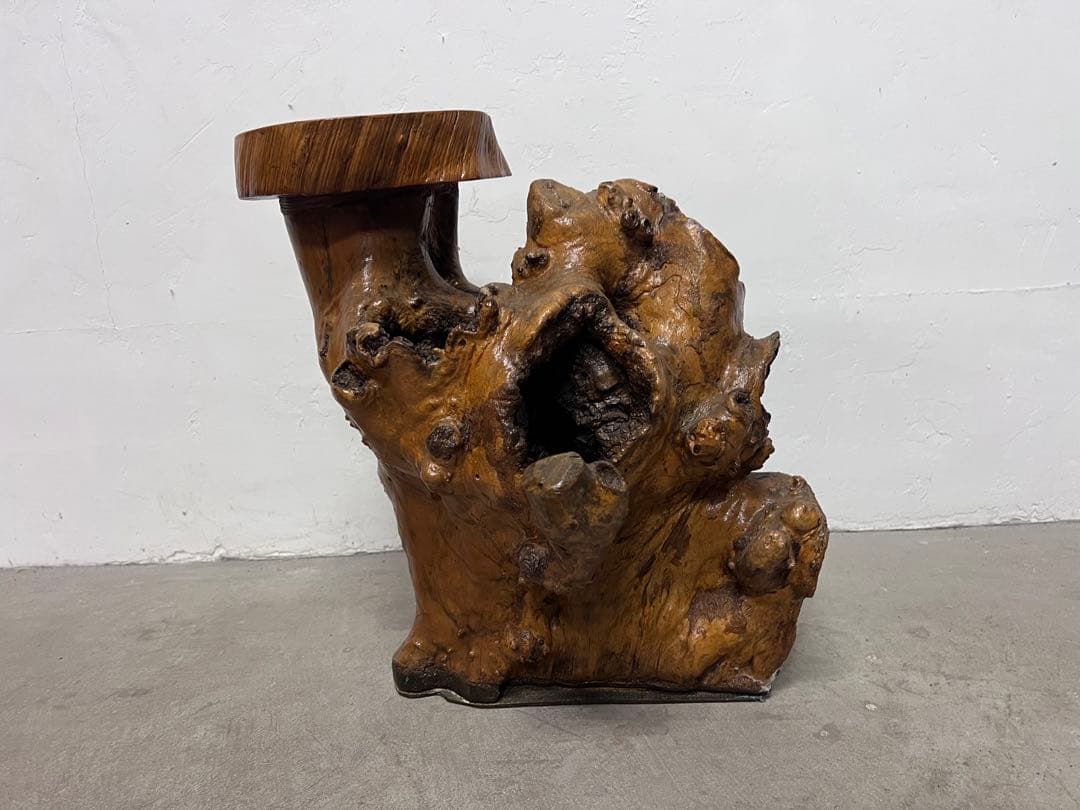 天然木 瘤木 根木オブジェ 花台 飾り台 置物