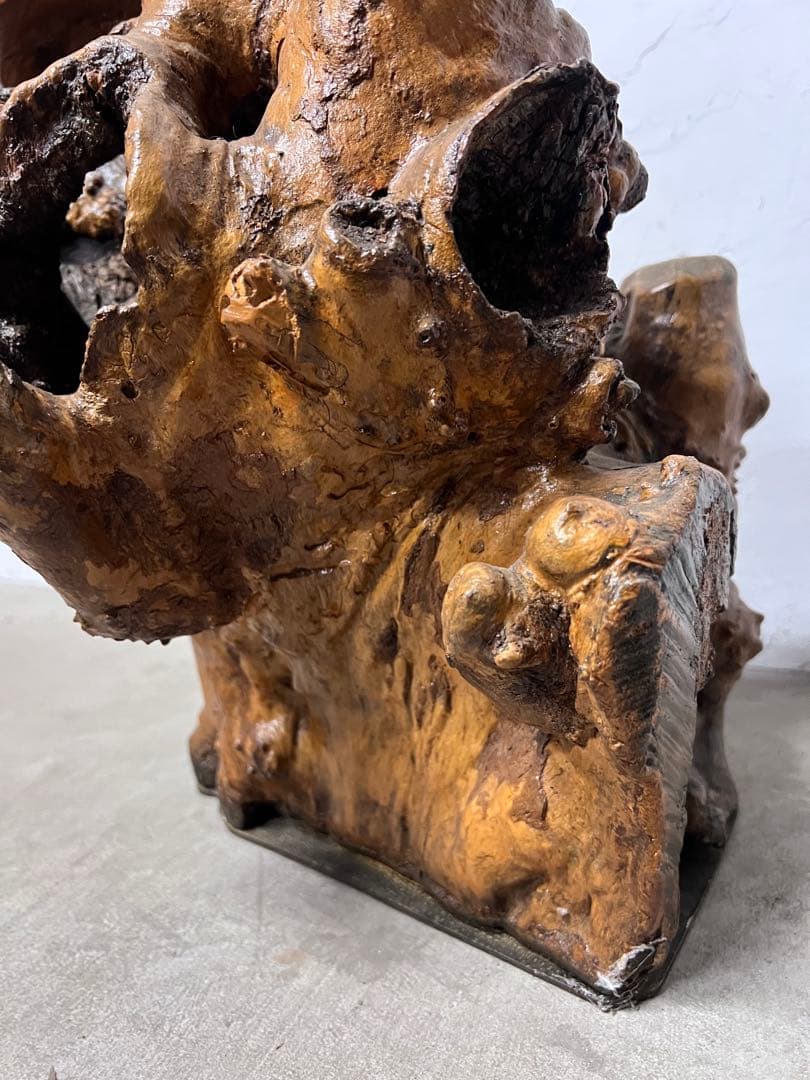 天然木 瘤木 根木オブジェ 花台 飾り台 置物