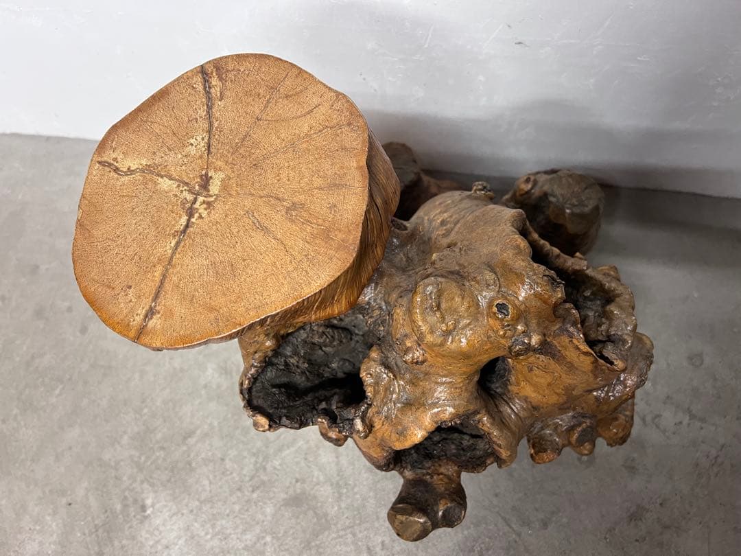 天然木 瘤木 根木オブジェ 花台 飾り台 置物
