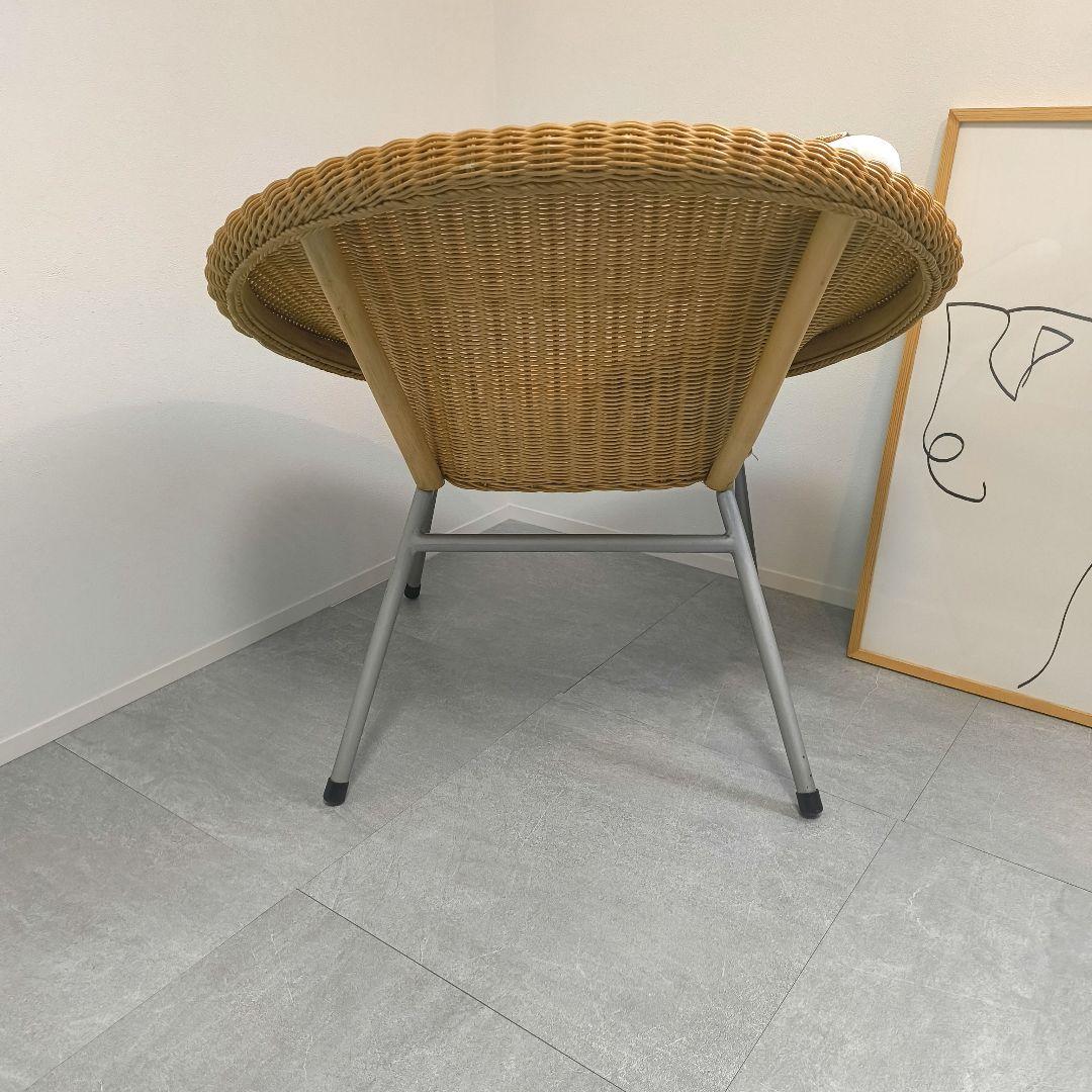 アンティーク　ラタンチェア　メタル　脚　イギリス　アメリカ　ヴィンテージ