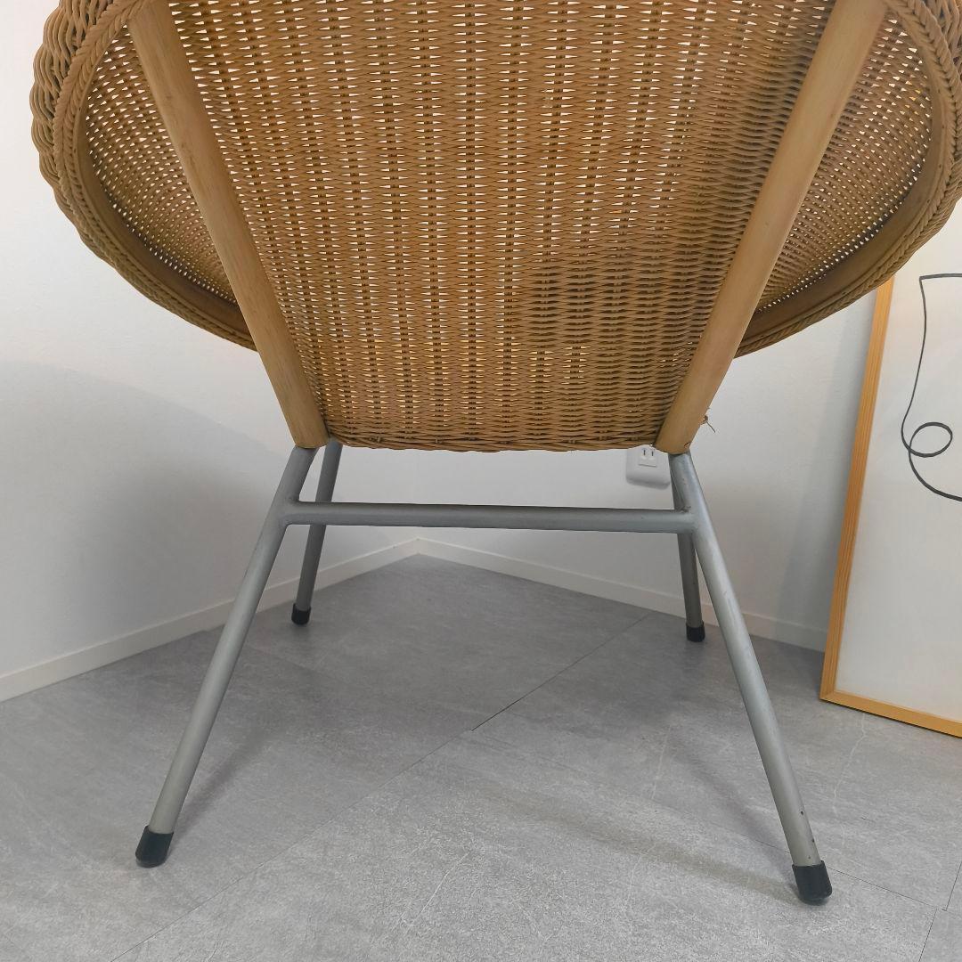 アンティーク　ラタンチェア　メタル　脚　イギリス　アメリカ　ヴィンテージ