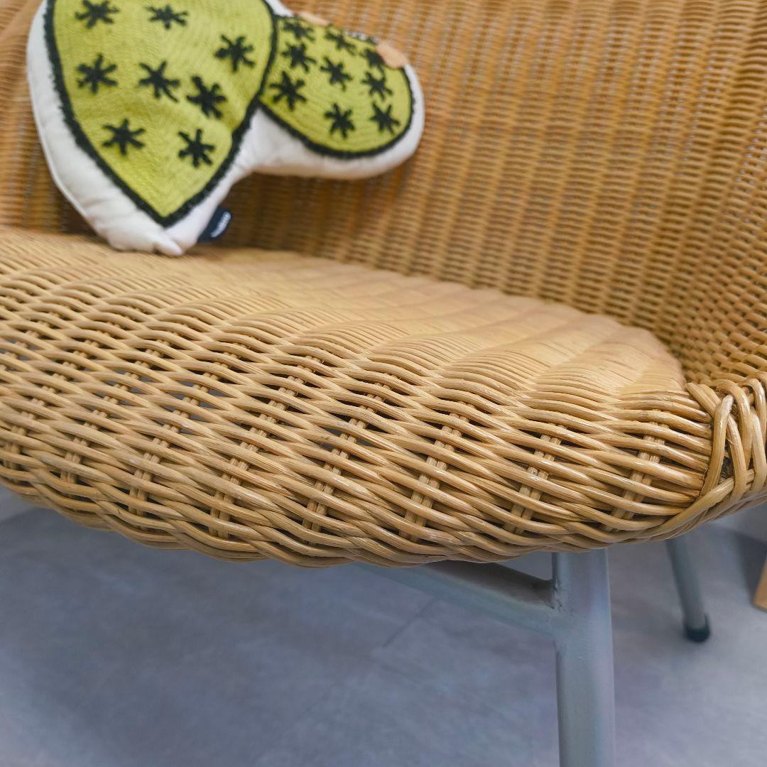 アンティーク　ラタンチェア　メタル　脚　イギリス　アメリカ　ヴィンテージ