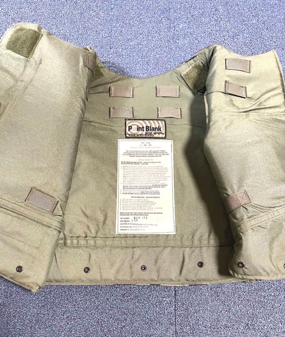 米軍実物Point Blank社製 美品ウッドランド ボディーアーマー　Sサイズ