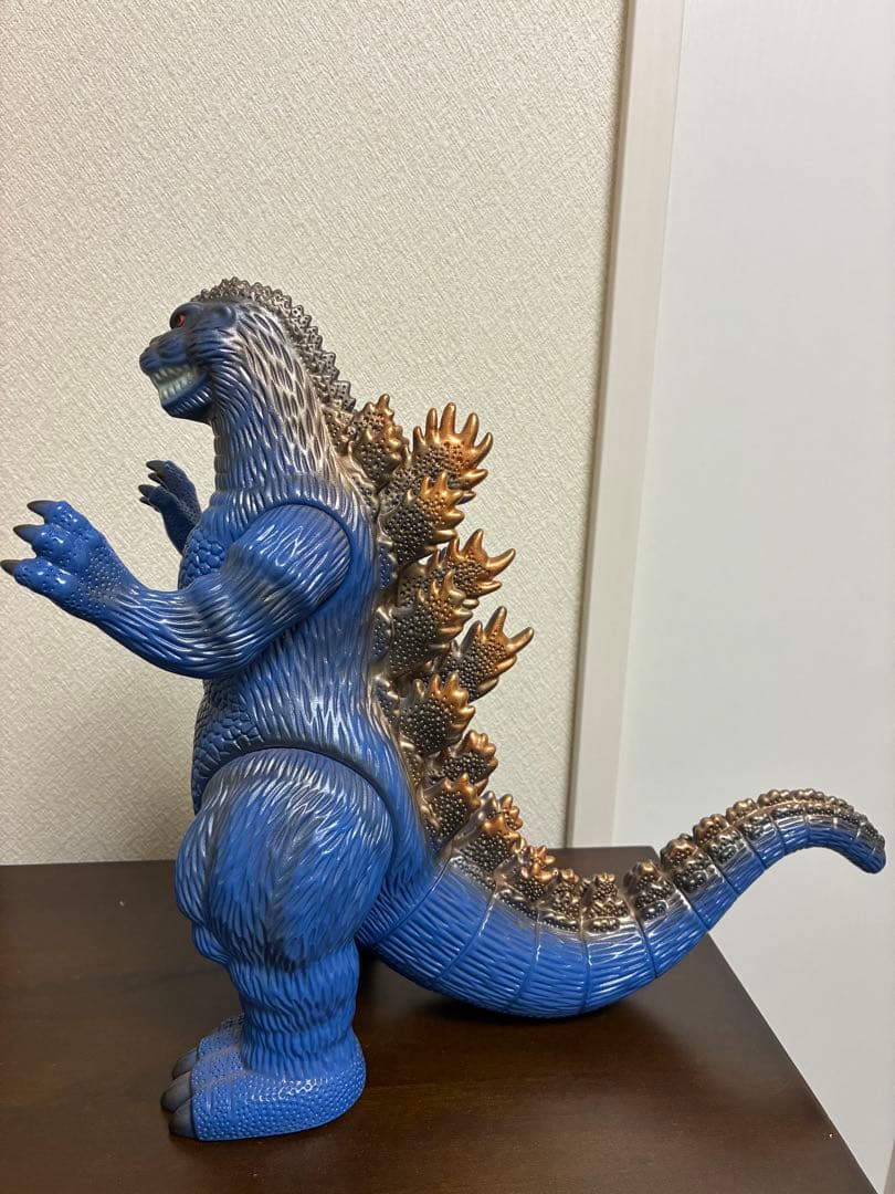 マルサン ゴジラ 約30cm ブルー ブロンズ背びれ ソフビ
