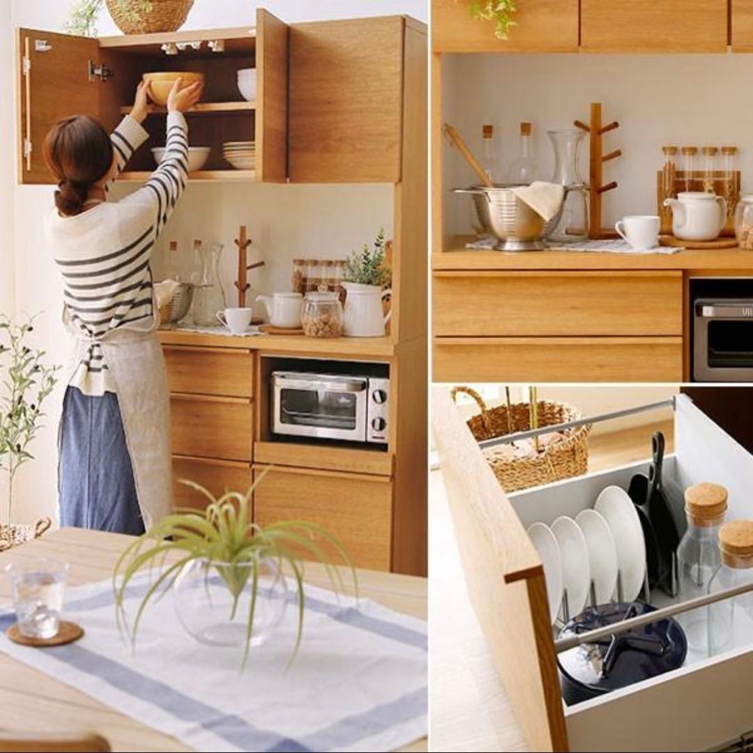 LOWYA ロウヤ 食器棚 キッチンボード 幅100