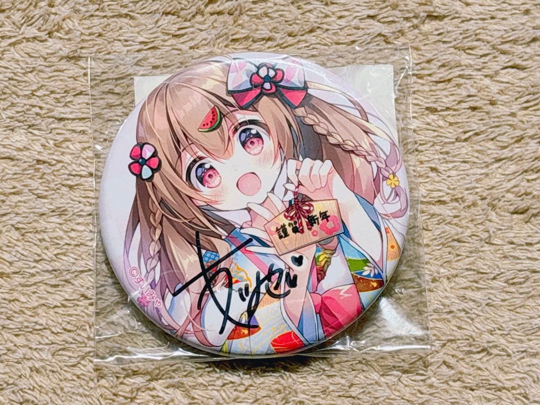 直筆サイン すいみゃ 缶バッジ JKすいみゃ