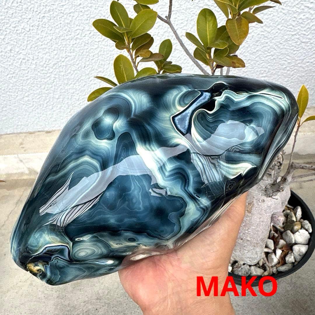 M1610☆ブルー瑪瑙原石5.8Kg☆天然石　原石