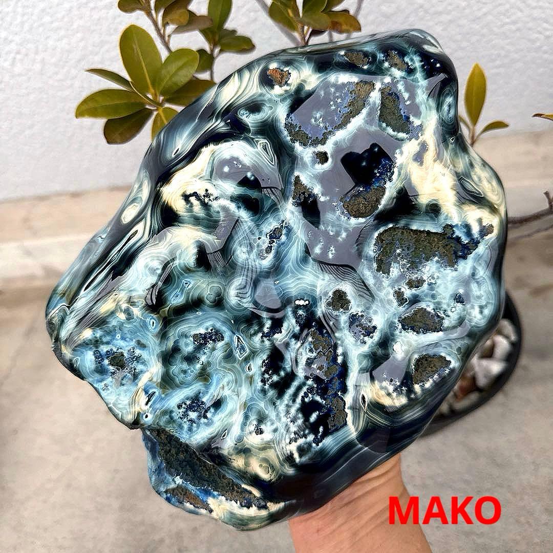 M1610☆ブルー瑪瑙原石5.8Kg☆天然石　原石