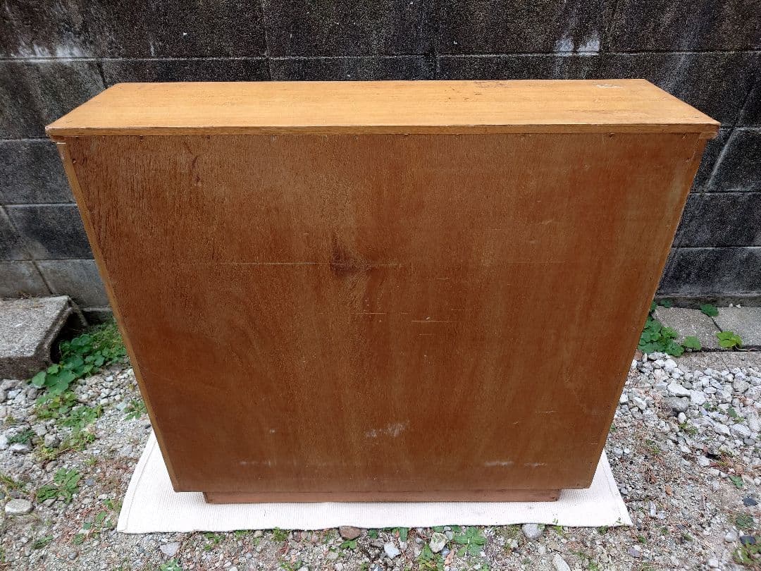 木製 飾り台 ラック 棚 昭和レトロ アンティーク ディスプレイ BOX 無垢
