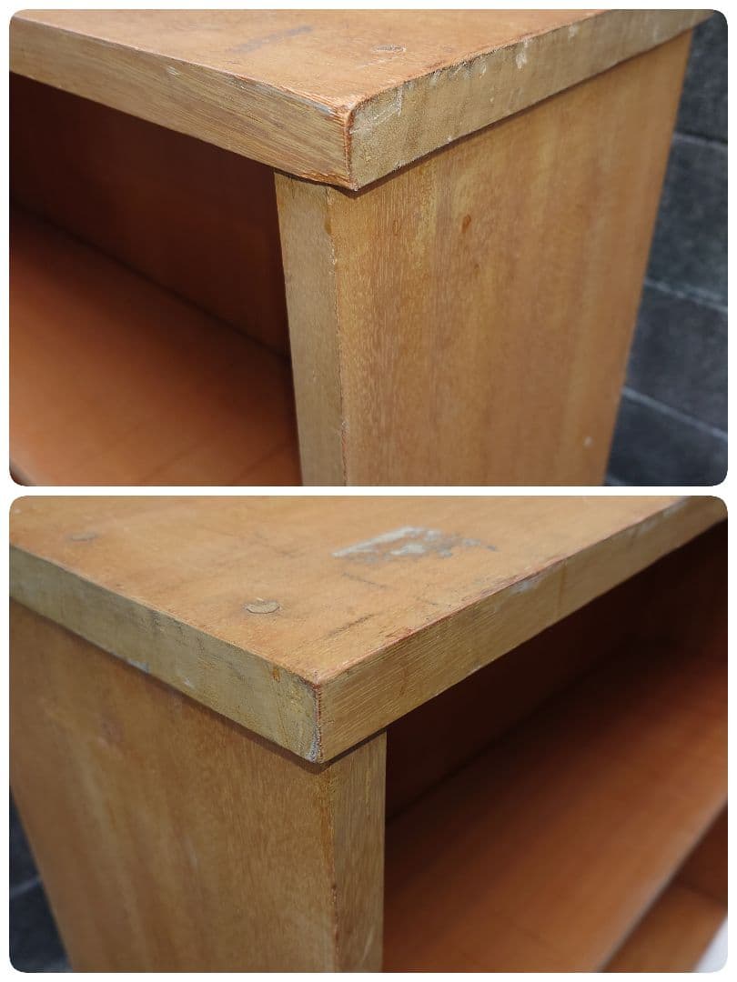 木製 飾り台 ラック 棚 昭和レトロ アンティーク ディスプレイ BOX 無垢
